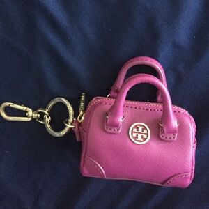 Tory Burch Purple Key & Card Holder
